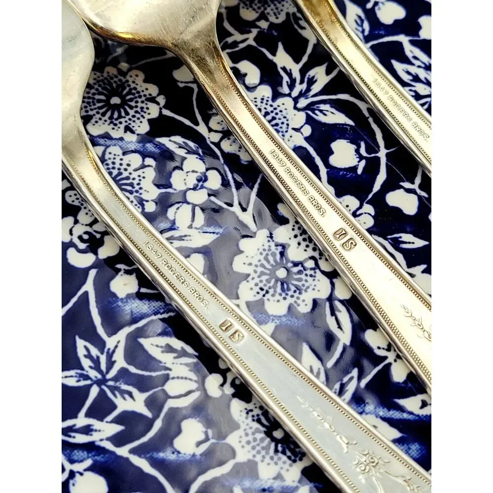 1847 Rogers Bros Ancestral Silverplate IS Set of 3 Salad Fork Discontinued